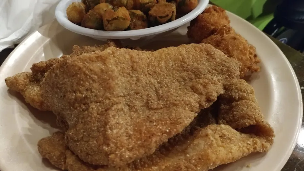 Catfish Filets with Fried Okra
