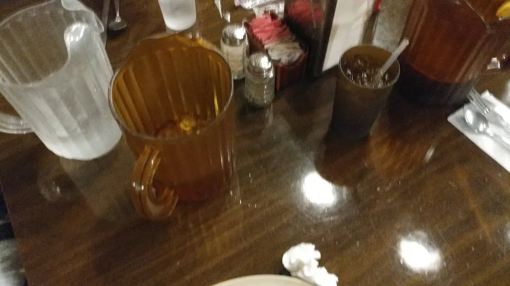 Pitchers Provided for Each Drink Ordered Warer Unsweet Tea Sweet Tea